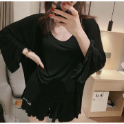 5571 冰淇淋4件套～外披 + 背心 + 短褲 + 收納袋/家居服睡衣