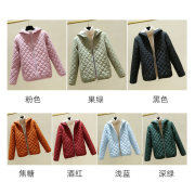 7594 韓版顯瘦連帽加絨棉服外套