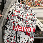 9538 塗鴉風Hello Kitty日系可愛大容量雙肩包