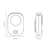 9639 懶人無葉大風力電量顯示掛腰/桌面/掛脖小風扇