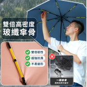 9797 雙層傘布全自動防水防曬防紫外線鈦銀雨傘