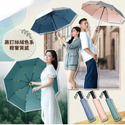 9797 雙層傘布全自動防水防曬防紫外線鈦銀雨傘