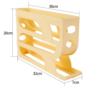 9819 家用自動滾落式雞蛋收納盒（一套3個）