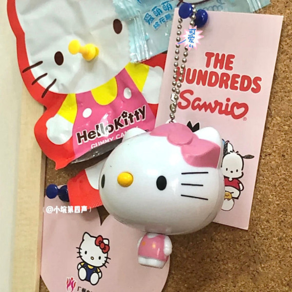 9823 HelloKitty卡通迷你測量軟尺伸縮卷尺掛件