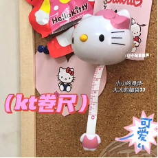 9823 HelloKitty卡通迷你測量軟尺伸縮卷尺掛件