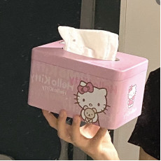 9866 HelloKitty高顏值卡通可愛鐵盒抽紙盒