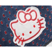 9884 中古HelloKitty復古牛仔貼布大容量單肩手提包