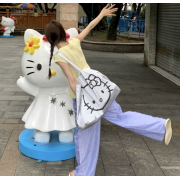 9947 HelloKitty街頭潮流超大容量單肩包