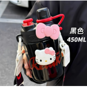 9952 HelloKitty新款可愛便攜316不鏽鋼吸管直飲水杯