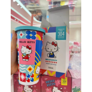 9967 HelloKitty保冷保溫高顏值大容量吸管水杯