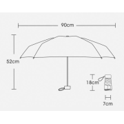 10003 UPF50+迷你防曬五折黑膠晴雨傘手機傘