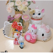 10057 HelloKitty桌面雜物化妝刷收納筒化妝鏡