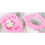 10147 冬季HelloKitty毛絨保暖馬桶墊2件套/3件套