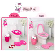 10147 冬季HelloKitty毛絨保暖馬桶墊2件套/3件套