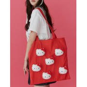 10202 日本HelloKitty毛絨卡通可愛大容量帆布包