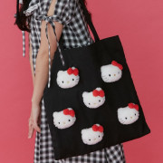 10202 日本HelloKitty毛絨卡通可愛大容量帆布包