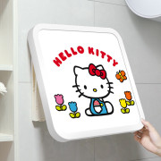 10208 HelloKitty浴室免打孔折疊放衣服置物收納箱