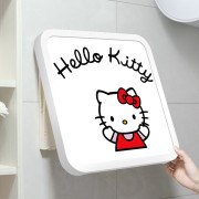 10208 HelloKitty浴室免打孔折疊放衣服置物收納箱