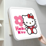 10208 HelloKitty浴室免打孔折疊放衣服置物收納箱