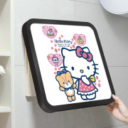 10208 HelloKitty浴室免打孔折疊放衣服置物收納箱