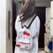 10313 HelloKitty可愛卡通輕便潮流背包（送徽章蝴蝶結）