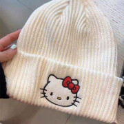 10356 韓系HelloKitty針織帽氛圍感毛線軟萌保暖帽