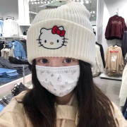 10356 韓系HelloKitty針織帽氛圍感毛線軟萌保暖帽