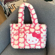 10358 HelloKitty千禧辣妹毛絨單肩手提包